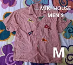 OLD MIKI HOUSE MEN'S ギンガム チェック 開襟シャツ