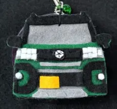 フェルト製　車型マスコットキーホルダー　【タントファンクロス】緑