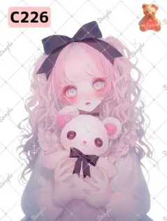 オリジナル人物ステッカーC226