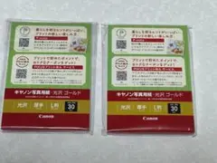 Canon 光沢 ゴールド L判 写真用紙 30枚 2セット