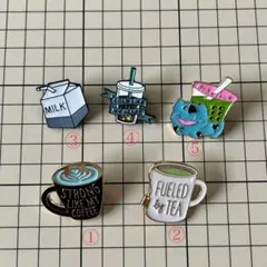 ピンバッジ ピンズ バッジ ドリンクシリーズ かわいい お洒落