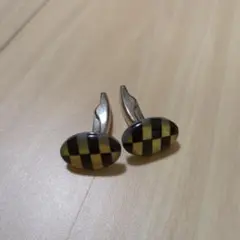 サイモンカーター チェック柄カフリンクス　市松模様