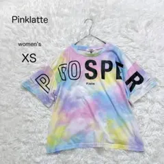 【ピンクラテ】Tシャツ パステルカラー タイダイ 半袖 ゆるだぼ 韓国風