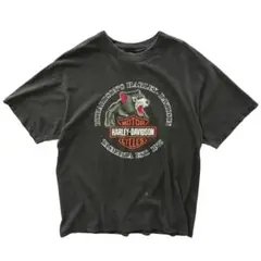 Harley Davidson Tシャツ フェード 黒 ハーレーダビッドソン