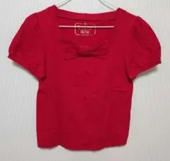Jane marple☆リボンモチーフＴシャツ赤☆ジェーンマープル