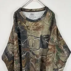 USA古着 jerzees 迷彩 リアルツリー カモフラ ロンT 長袖Tシャツ