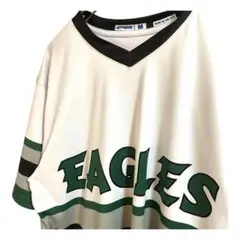 USA製　CHANPRO Tシャツ EAGLES ホワイト　グリーン　メンズ