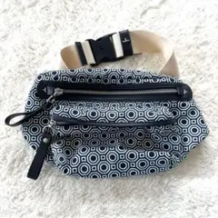 極美品✨ トリーバーチ エラ ナイロン ウエストポーチ レザー 黒