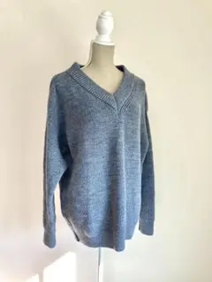 oldderby knitwear Vネックニット イギリス製