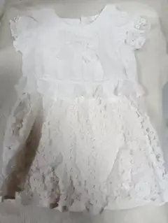 anyFAM エニィファム　ワンピース　白　レース　リボン　110cm