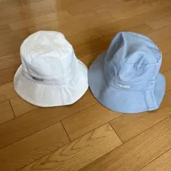オフ白、グレー バケハ2点セット