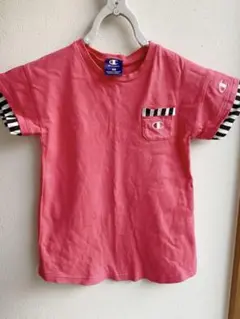 100 Champion ピンク Tシャツ ロゴ