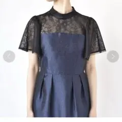 超美品　kaene カエン　異素材MIXコクーンワンピース
