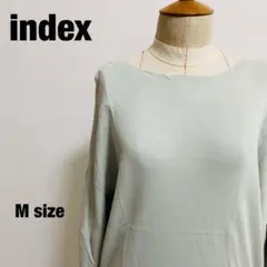 【即日発送】 インデックス ニット ミントグリーン 長袖 クルーネック 春色 M