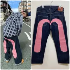 EVISU Lot.2000 W36×35 ピンク大黒　ビックカモメ