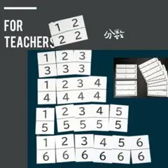 小3小4小5算数　分数　真分数　仮分数　数直線　手作り授業準備　小学校教師用教材
