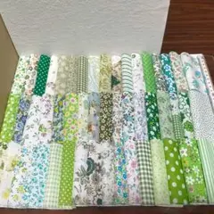 はぎれ 緑系 10×10 50枚まとめ売り