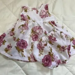 80cm 夏　セットアップ　バラ　女の子　ベビー