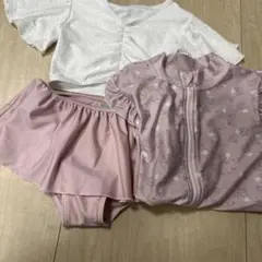 Moz Sweden 水着セット 女の子用 ピンク　ラッシュガード付き