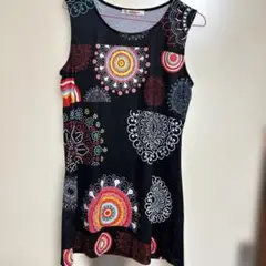 101 IDEES ノースリーブ膝上ワンピースL/XL