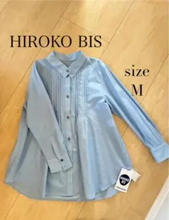 HIROKO BIS シルク混ピンタックブラウス　Ｍ