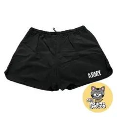 アーミー 古着 ハーフパンツ ショーツ オーバーサイズ ブラック 3XL