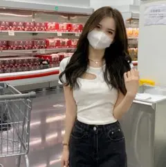 ダメージ　Tシャツ　レディース　訳あり　白　フリーサイズ セクシー　大人