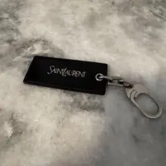SAINT LAURENT ブラックレザー キーホルダー