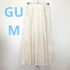GU ジーユー　レースマーメイドフレアスカートM