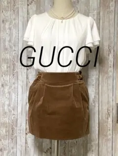 GUCCI 店頭処分品 ベロア ミニスカート