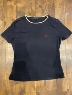 Burberry London 刺繍ロゴ　襟元ノバチェック Tシャツ XL