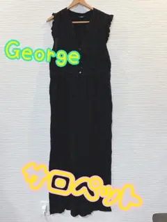 George ブラック サロペット