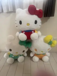 ハローキティ プライズ ぬいぐるみ BIGぬいぐるみ　3個セット