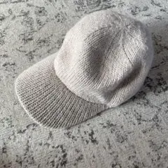 【zara ザラ】 ベージュ ニット ベースボールキャップ