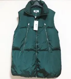 新品 22AW MM6 メゾンマルジェラ ハイネック ロング ベスト 八の字