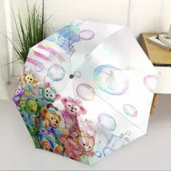 ダッフィーフレンズ　折りたたみ傘　自動開閉式