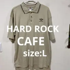 HARD ROCK CAFE ハードロックカフェ　ポロシャツ　L ベージュ