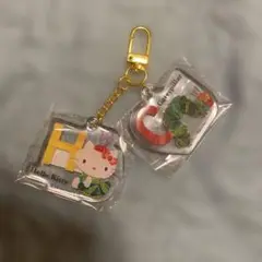 ツインアクリルキーホルダー ハローキティ はらぺこあおむし