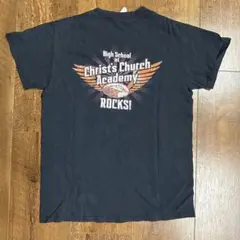 00s Christ's Church Academy ブラック黒半袖Tシャツ