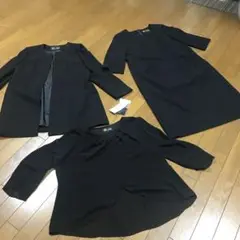 新品!東京ソワール3点セットワンピース 喪服黒 ロング