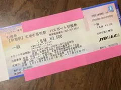 11/9水まで掲載【即時匿名発送】大地の芸術祭 パスポート引換券 1枚
