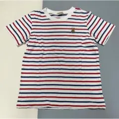 ストライプ Tシャツ M-83 クマ刺繍