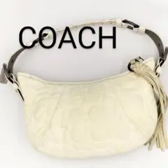COACH コーチ ワンショルダー　シグネチャー　フリンジ ミニバッグ