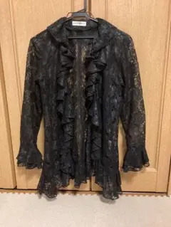 EXOTIC BLUE 黒レースカーディガン