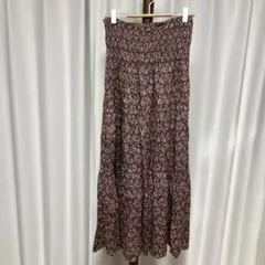 ZARA 花柄フレアロングスカート