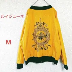 【ルイジューネ】ジャンバー　ブルゾン　薄手　フルジップ　バックプリント　アメカジ