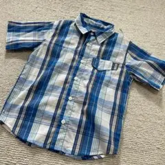 Columbia 半袖チェックシャツ　　キッズxs