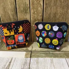 ミニポーチ☆ハロウィン柄☆2個セット