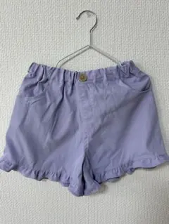 ラベンダー ブラック ショートパンツセット130cm
