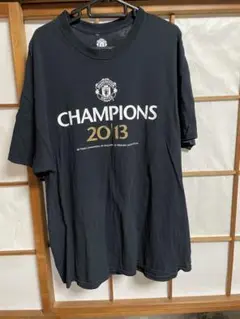 マンチェスターユナイテッド 2013年チャンピオン記念Tシャツ XLサイズ 黒